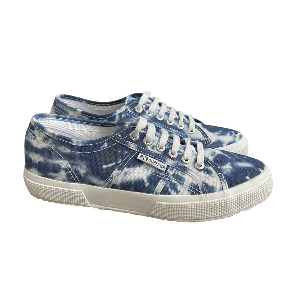 Superga Blue Tie Dye Sneakers Unisex Women’s Size 9.5 Men’s Size 8 Comfortable